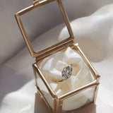 9ct Gold Three Stone Bicolour Sapphire Engagement Ring-Engagement Rings-Wild Fawn Jewellery