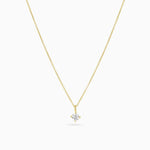 Gold Solitaire Diamond Necklace