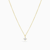 Gold Solitaire Diamond Necklace