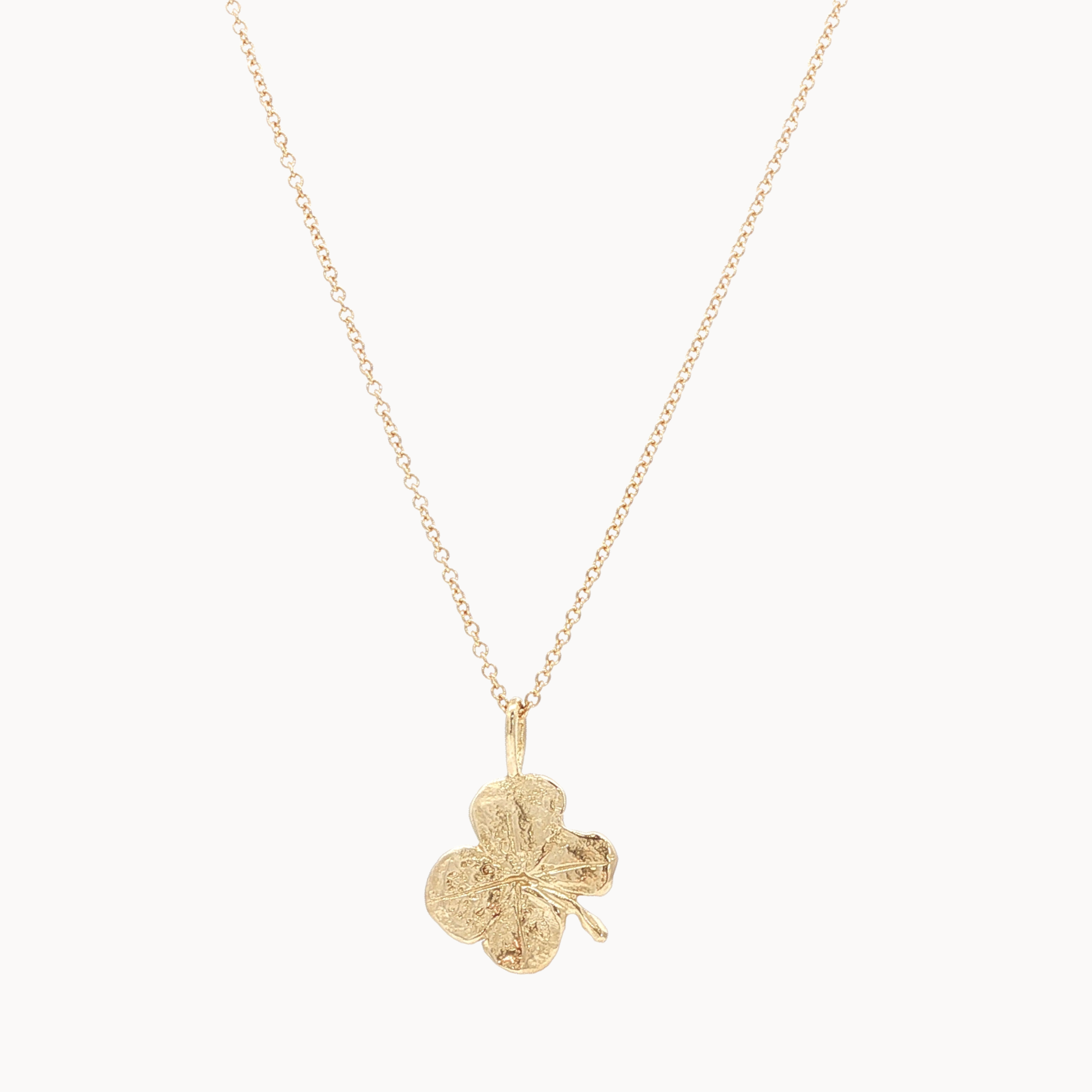 9ct Gold Lucky 4 Leaf Clover Necklace-Wild Fawn Jewellery
