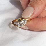 Marquise Wave Diamond Engagement Ring