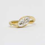 Marquise Wave Diamond Engagement Ring