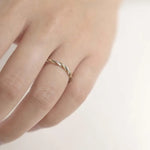 Mixed Gold Entwined Twisted Wedding Ring