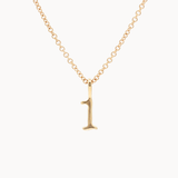 9ct Gold Lucky Number Necklace-Wild Fawn Jewellery