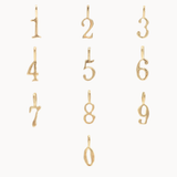 9ct Gold Lucky Number Charm Pendant-Wild Fawn Jewellery