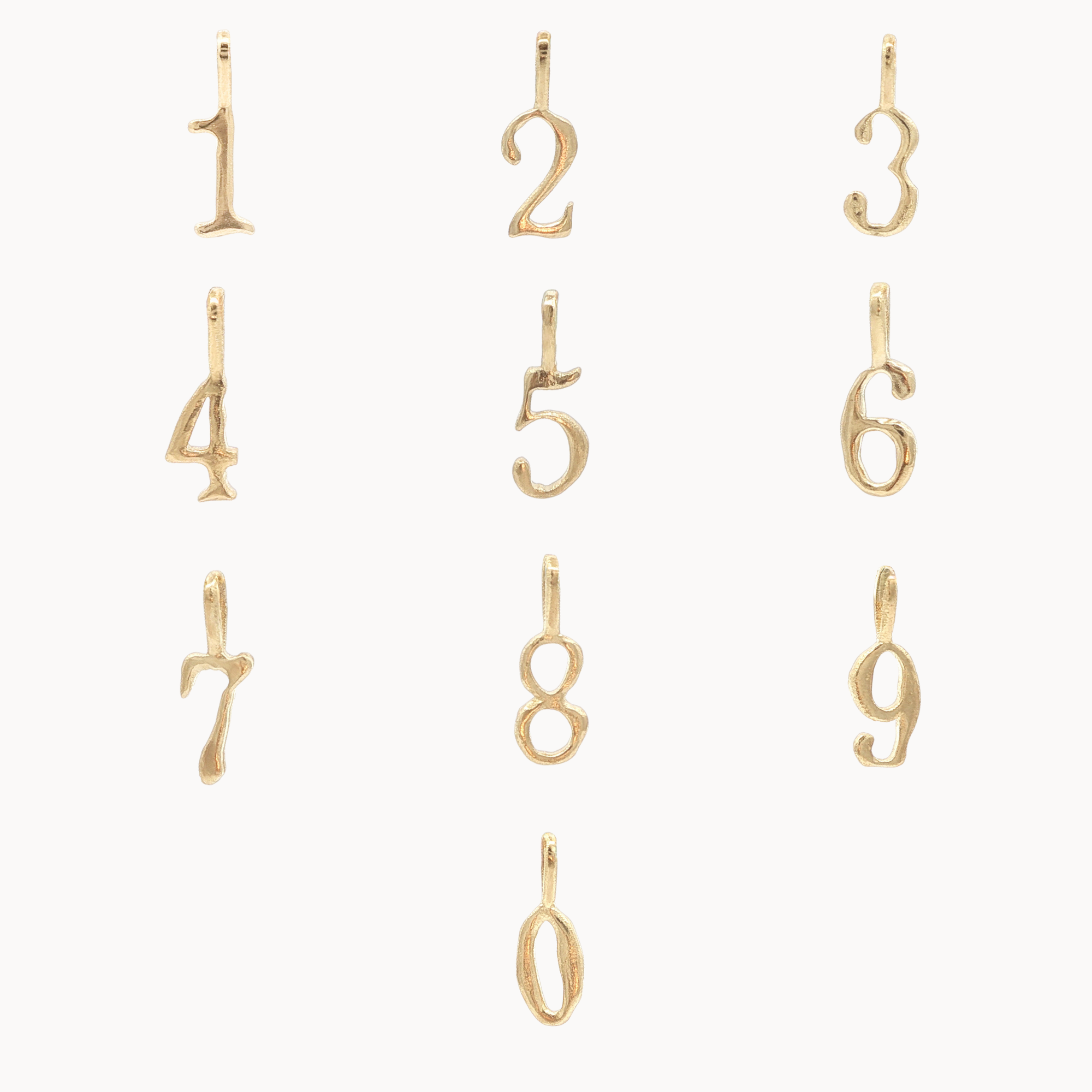 9ct Gold Lucky Number Charm Pendant-Wild Fawn Jewellery