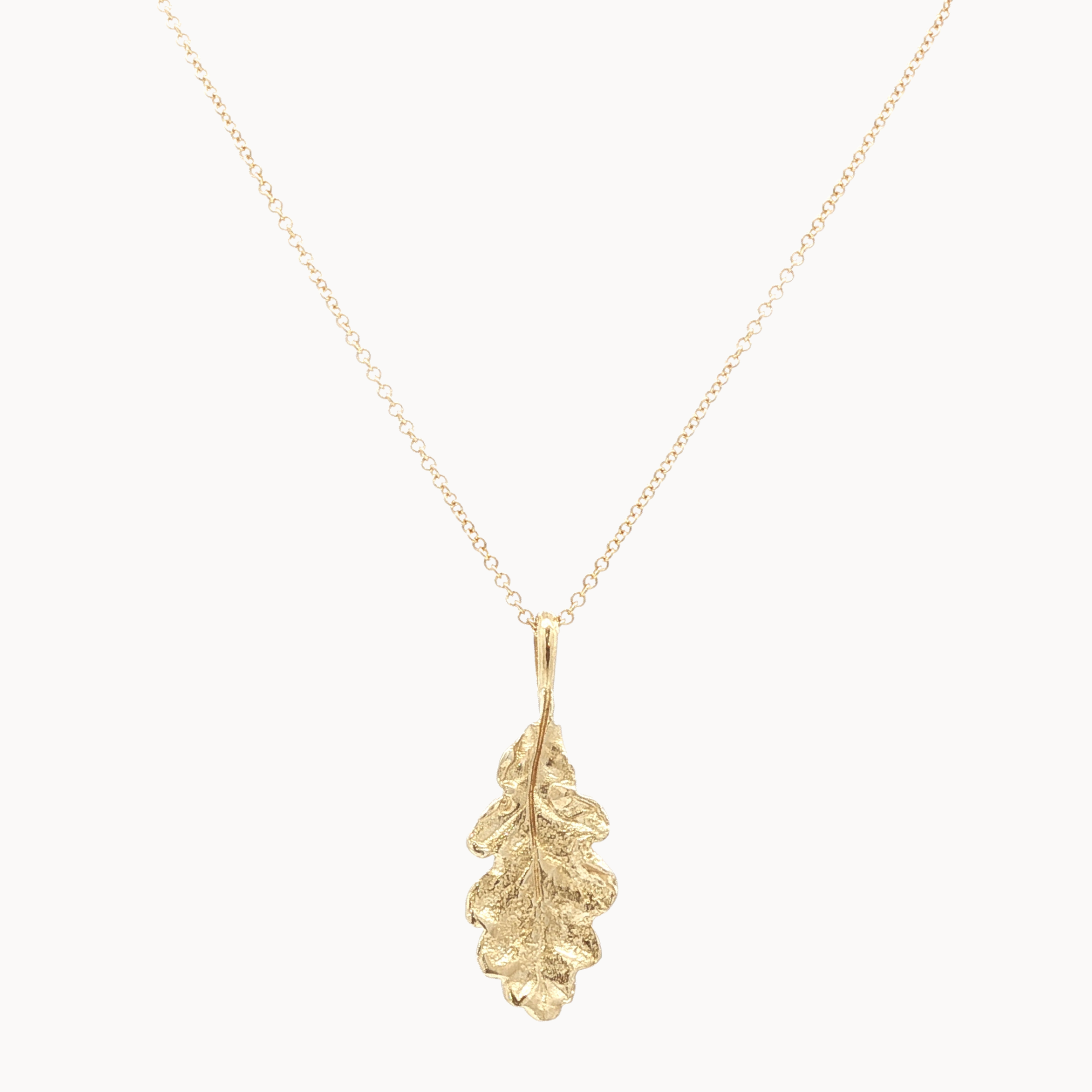 9ct Gold Oak Leaf Necklace-Wild Fawn Jewellery