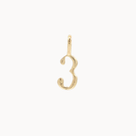 9ct Gold Lucky Number Charm Pendant-Wild Fawn Jewellery