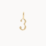9ct Gold Lucky Number Charm Pendant-Wild Fawn Jewellery