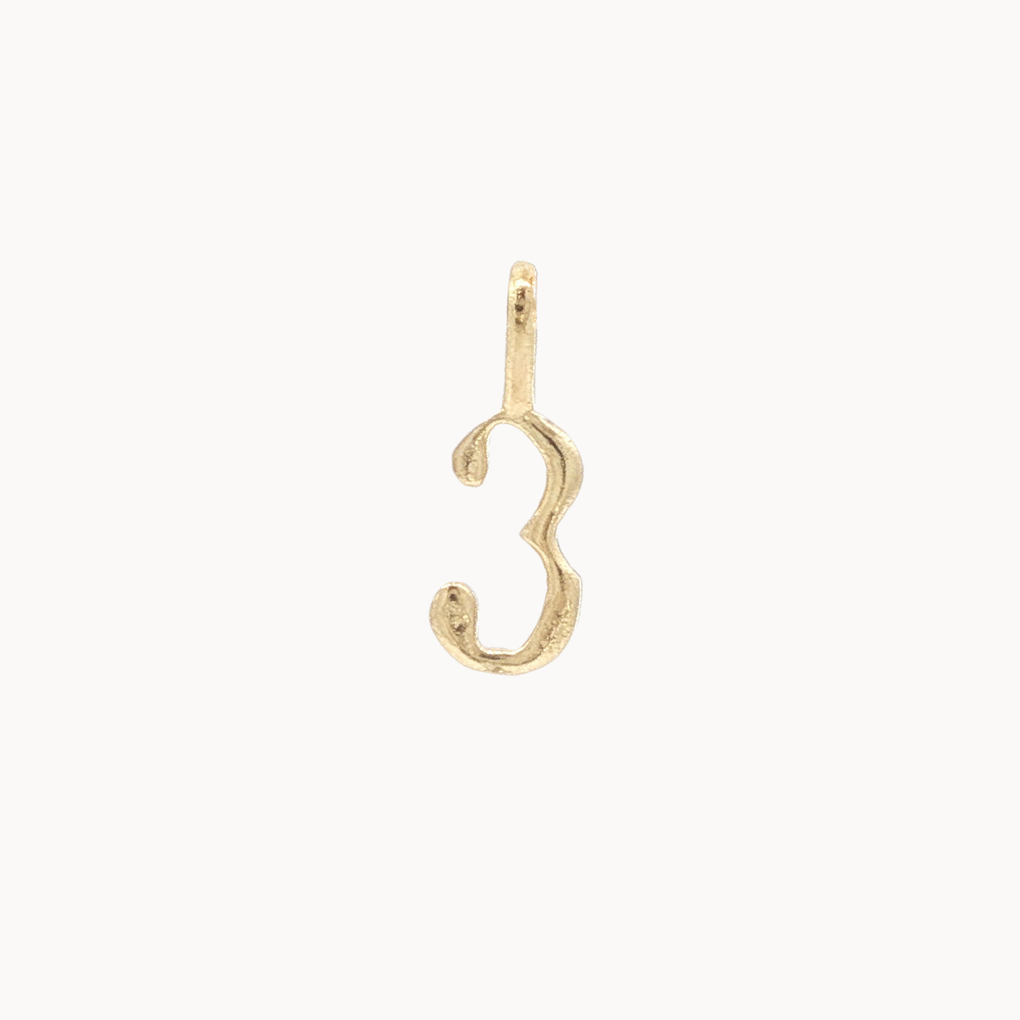 9ct Gold Lucky Number Charm Pendant-Wild Fawn Jewellery
