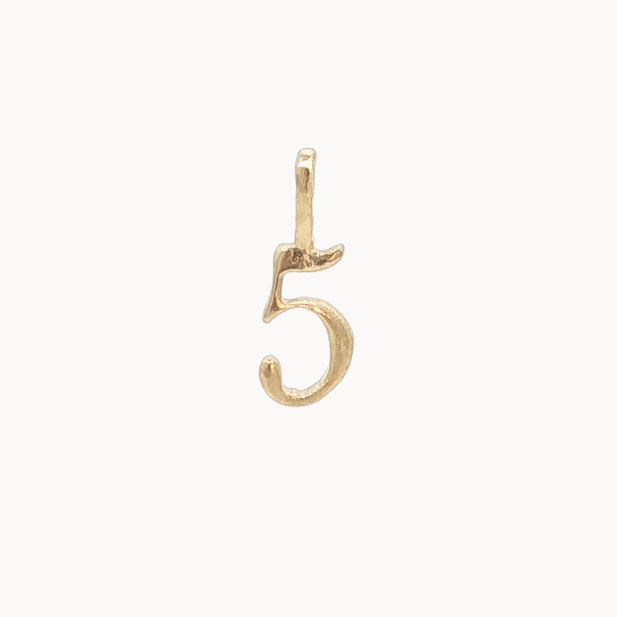 9ct Gold Lucky Number Charm Pendant-Wild Fawn Jewellery