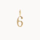 9ct Gold Lucky Number Charm Pendant-Wild Fawn Jewellery