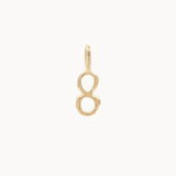 9ct Gold Lucky Number Charm Pendant-Wild Fawn Jewellery