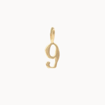 9ct Gold Lucky Number Charm Pendant-Wild Fawn Jewellery