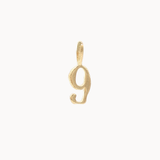 9ct Gold Lucky Number Charm Pendant-Wild Fawn Jewellery