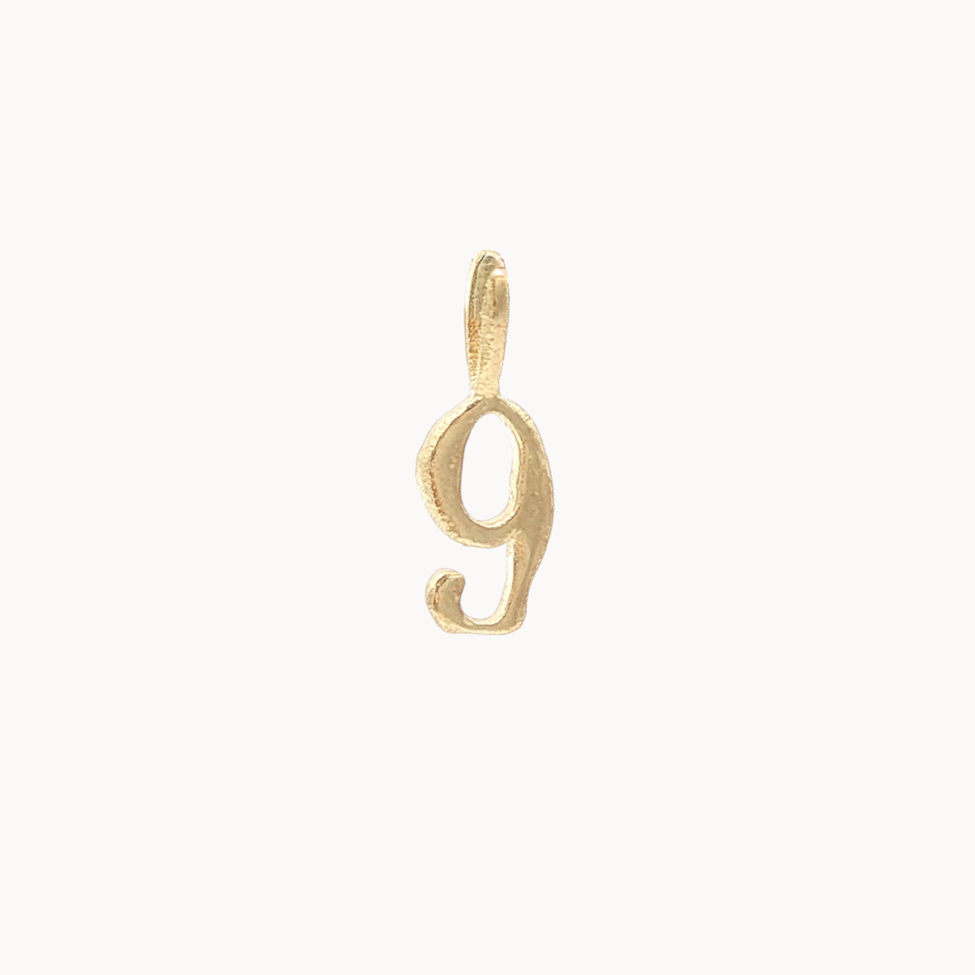 9ct Gold Lucky Number Charm Pendant-Wild Fawn Jewellery