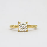 Princess Cut Diamond Solitaire Organic Engagement Ring