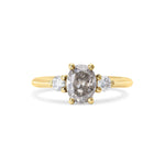 Salt and Pepper Diamond Engagement Ring