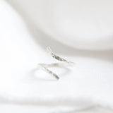 Silver Adjustable Hammered Ring
