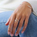 Silver Adjustable Hammered Ring