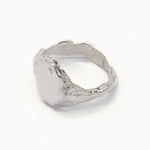 Silver Bloom Full Moon Ring