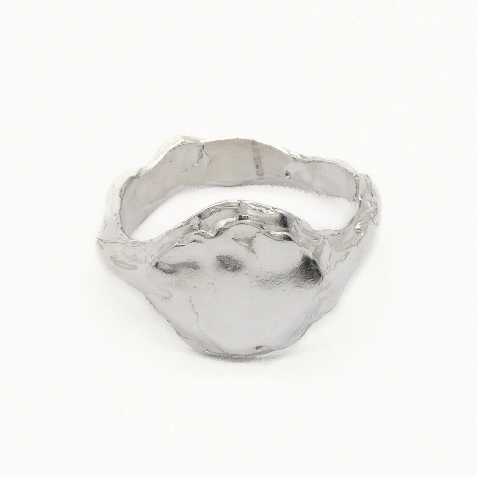 Silver Bloom Full Moon Ring