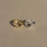 Silver Bloom Organic Circle Ring