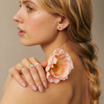 Silver Bloom Organic Circle Ring