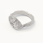 Silver Bloom Swirl Ring