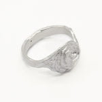 Silver Bloom Swirl Ring