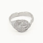 Silver Bloom Swirl Ring