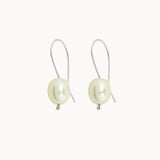 Silver Classic Pearl Hook Earrings