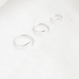 Silver Conch Hoop Earring