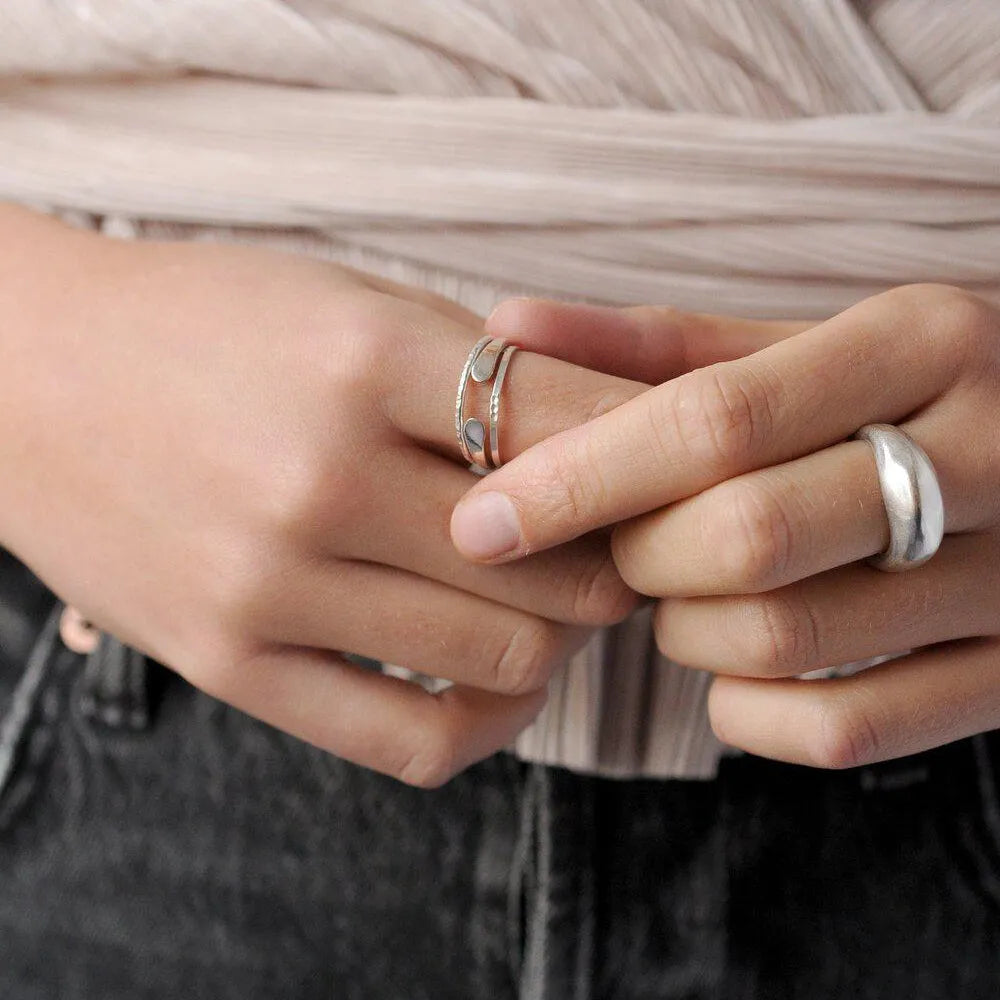 Silver Customisable Open Ring