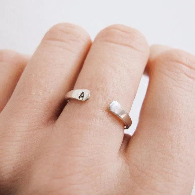 Silver Customisable Open Ring