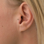Silver Delicate Diamond Tragus Stud