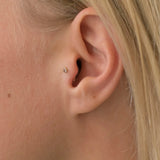 Silver Delicate Diamond Tragus Stud