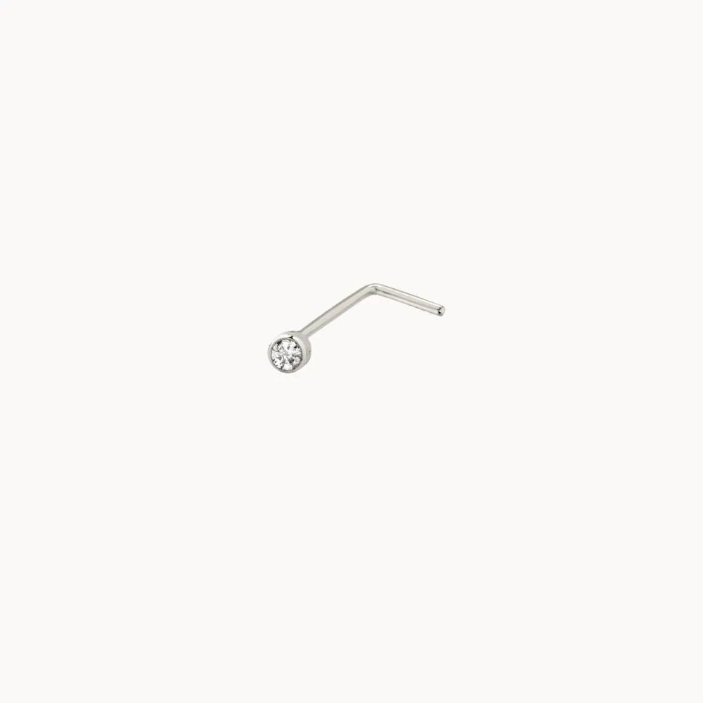 Silver Delicate Diamond Tragus Stud