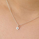 Silver Dot Necklace With Initial