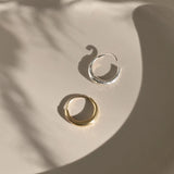 Silver Eclipse Cartilage Helix Hoop Earrings
