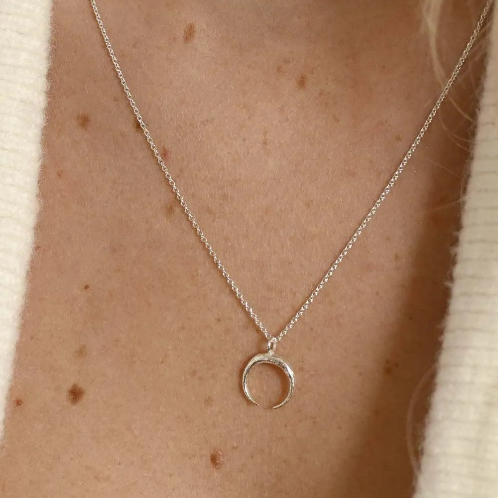 Silver Eclipse Pendant Necklace