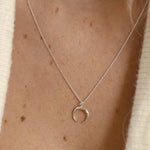 Silver Eclipse Pendant Necklace