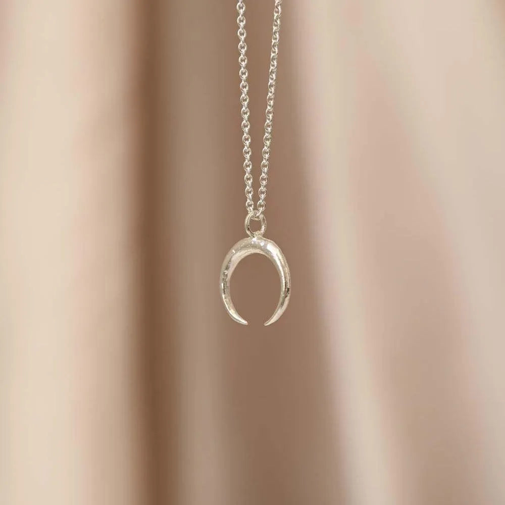 Silver Eclipse Pendant Necklace