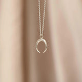 Silver Eclipse Pendant Necklace