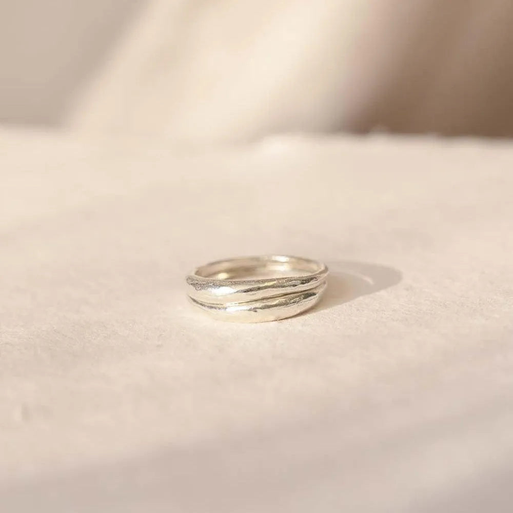 Silver Eclipse Stacking Ring