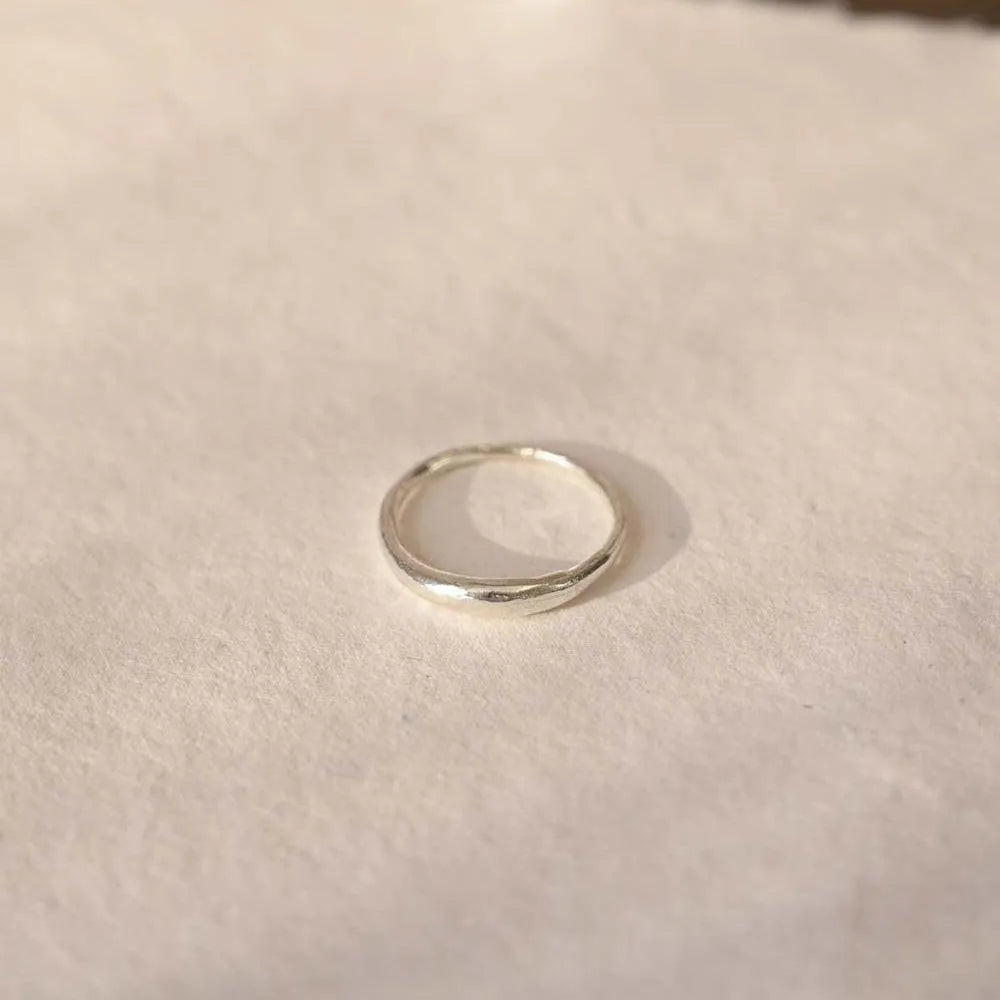 Silver Eclipse Stacking Ring