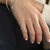 Silver Eclipse Stacking Ring