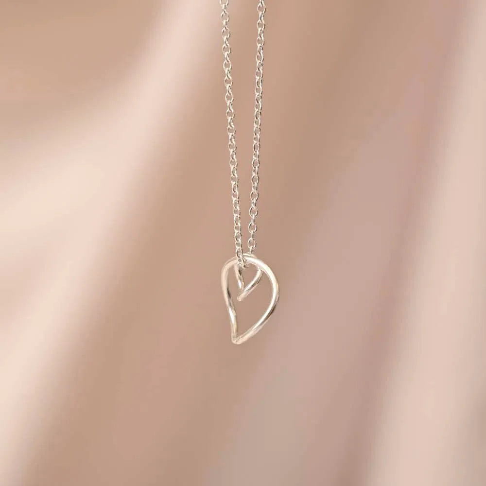 Silver Flow Duo Pendant Necklace