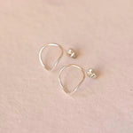 Silver Flow Stud Earrings