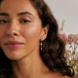 Silver & Gold Shooting Star Dangle Earrings